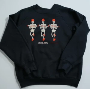 Vtg 1990 Glow in the Dark Spinal Taps Sweatshirt Black Size M SEE MEASUREMENTS - Picture 1 of 15