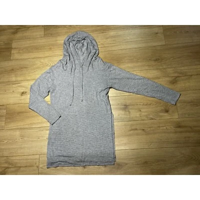 Soho New York & Company Hoodie Dress Medium Striped Long Sleeve Casual Gray - Image 1 of 4