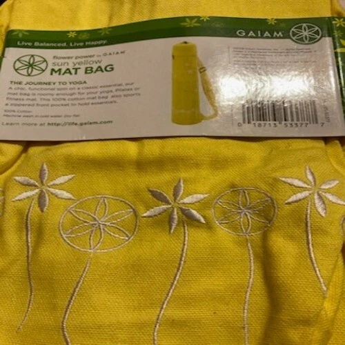 NEW Gaiam yoga mat bag  YELLOW - Image 1 of 1