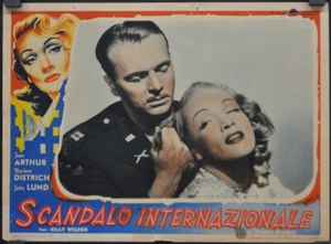 FOREIGN AFFAIR 1948 ORIGINAL 13X17 ITALIAN MOVIE POSTER MARLENE DIETRICH - Picture 1 of 1