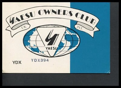 1 x QSL Card Radio YDX Yaesu Owners Club YDX394 1982 ≠ Q311 - Image 1 of 2
