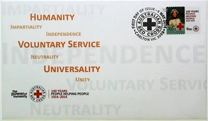 2014 FDC Australia. Red Cross. People Helping People. P&S. Pict.FDI "CARLTON" - Picture 1 of 1