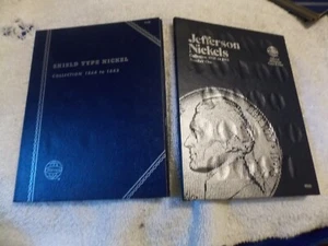 Lotto cartelle monete vintage tipo scudo e Jefferson Nickel Whitman ottime condizioni - Foto 1 di 4