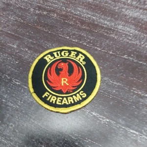Ruger Firearms Embroidered Patch 3" Round Logo Badge Collectible Vintage - Picture 1 of 5