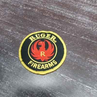 Ruger Firearms Embroidered Patch 3" Round Logo Badge Collectible Vintage - Image 1 of 4