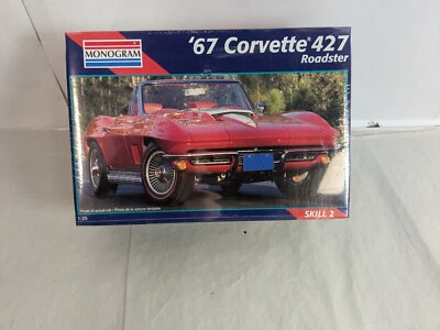 Monogram 2968 '67 Corvette 427 Roadster Auto Bausatz 1/25 F6 - Immagine 1 di 2