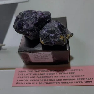 Fluorite X 2 FROM OLD TOR MINE, CASTLETON, DERBYSHIRE , ENGLAND 61g. MF4375 - Picture 1 of 12