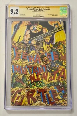 Teenage Mutant Ninja Turtles 34 Sep 1990 Mirage Studios CGC 9.2 Signed Eastman - Image 1 of 4