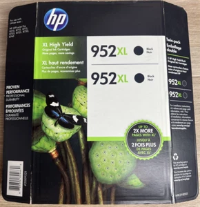 Original HP 952XL Schwarz Tintenpatronen 2er Pack Versiegelt im Karton Abgelaufen 2018 - Bild 1 von 7