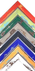Colored Rustic Wood Picture Frame Farmhouse Distressed Decor For Wall Art - Picture 1 of 29