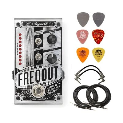 Digitech FREQOUT Natural Feedback Creator Pedal Bundle with 2 Patch Cables, 2... - Image 1 of 4