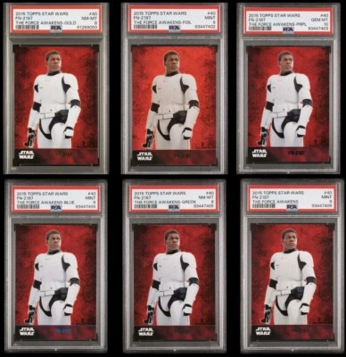 Finn Gold /100 Rainbow PSA Lot 2015 Topps Star Wars The Force Awakens FN2187 #40 - Image 1 of 4