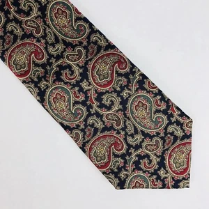 Van Heusen 417 Neck Tie Mens Paisley Blue Green Red Hand Made Career (T) - Picture 1 of 3