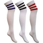 Ladies/Girls Long Casual Over The Knee Sport Striped Socks Shoe Size 4-6 Referee