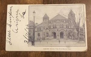 1906 Osborn Hall, Yale, New Haven, Connecticut. Postkarte (WP7) - Bild 1 von 2