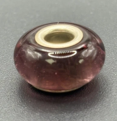 Dije Chamilia de plata de ley púrpura brillante cristal de Murano Z2 Foto 1 de 4