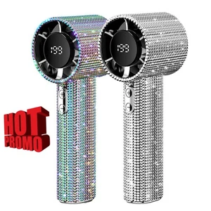New Handheld Small Fan with 199 Speed Digital Display High-speed Fan H OT - Picture 1 of 24