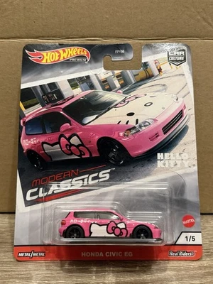 Hot Wheels 2020 Premium Car Culture Modern Classic Honda Civic EG Hello Kitty Foto 1 de 2