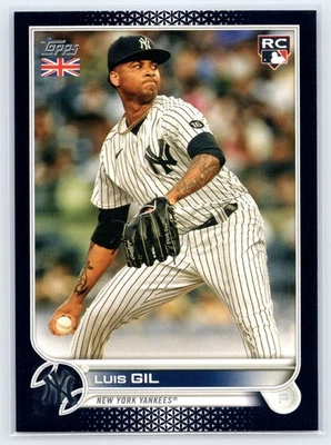 Luis Gil 2022 Topps UK Edition Black /125 Card #121 Yankees Rookie RC - Image 1 of 3