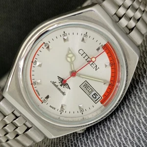 VINTAGE CITIZEN AUTOMATIC 8200 JAPAN MENS SILVER COLOR DIAL WATCH a2072-S - Picture 1 of 10