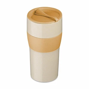 Koziol Thermobecher Aroma To Go XL, insulated mug, plastic, Nature Wood 700ml - Picture 1 of 6