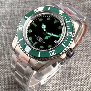 40mm Green Black Dial Sub-Mariner Clone Sapphire Glass NH35A Automatic Watch - Picture 1 of 9