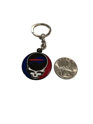 Grateful Dead Buffalo Bills Enameled UV Printed Logo Metal Key Chain  - Image 1 of 3