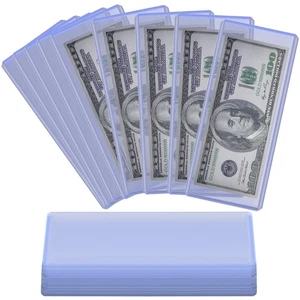 20PCS Dollar Bill Sleeves Currency Money Holder Hard Coin Protectors Coin Col... - Picture 1 of 8