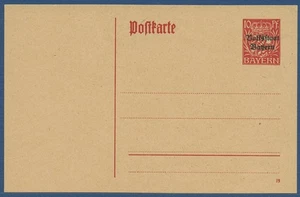 Bayern 1919 Volksstaat Postkarte P 104 ungebraucht (X40973) - Bild 1 von 1
