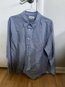 Madewell / Men’s Poplin Easy Long-Sleeve Shirt / Blue / L - Picture 1 of 8