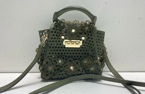 Zac Posen Women's Green Floral Leather Crossbody Purse Small - Picture 1 of 5
