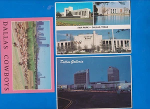set of 3 posted postcards, Dallas, Texas, USA - Picture 1 of 2