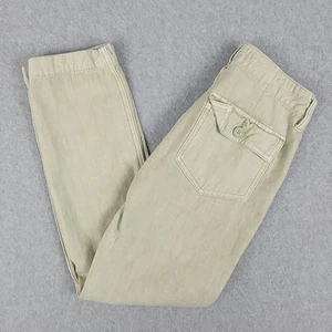 Lucky Brand Pants Womens Sz 00/24 Mid Rise Utility Straight Green Cropped Length - Picture 1 of 13