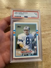 Troy Aikman Rookie PSA 7 Vintage RC Football Collector Card Topps 1989 Cowboys