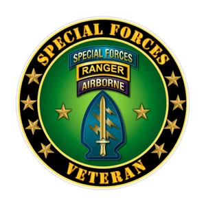Special Forces Ranger Veteran Bumper Sticker Military Vinyl Soldier Decal 5" - Picture 1 of 3
