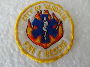 OLDER VINTAGE*CITY OF VANDALIA FIRE RESCURE DEPT PATCH BELIEVE OHIO, MO IL RARE - Picture 1 of 4
