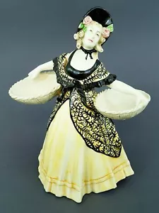 A1031 Krinolinen Signora con Cesti, Figura in Costume Biedermeier, del 1912, Mod. 7786 - Foto 1 di 10