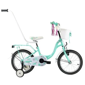 FLOWERS Kinderfahrrad 16" Mädchenfahrrad Kinder Rad Bike Spielrad - Grün - Bild 1 von 11