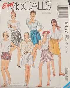 UNCUT-McCall's Pattern #5457-Misses' Shorts - 6 Variations - Sizes 10 / 12 / 14 - Picture 1 of 2
