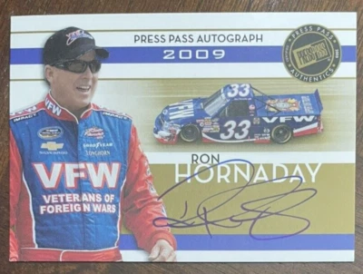 RON HORNADAY - 2009 Press Pass - Autographs Gold - NASCAR HOF 2018 - Image 1 of 2