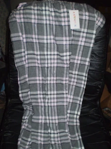 Joyspun Women's Soft Grey and Pink Plaid Sleep Pants L (12-14) Free Shipping! - Picture 1 of 3