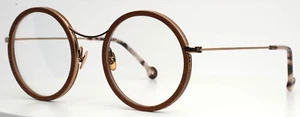 NATHALIE BLANC Dorothee 610 Pink Gold Mahogany Wood Womens Eyeglasses 52-24-145 - Picture 1 of 15