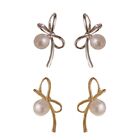 Korean Fashion Bowknot Drop Earrings for Women Girl Sweet Cool Irregular Pearls