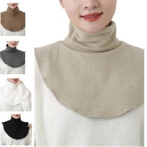 Women Fake Collar Neck Detachable Dickey False Turtleneck Top Cover Bib Neckline - Picture 1 of 18