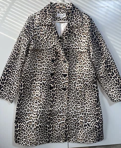 Completely Me By Liz Lange Leopard Print Trench Coat Size XL - Picture 1 of 6