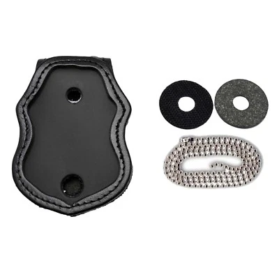 PERFECT FIT CBP Officer Border Patrol Badge Shaped Belt Clip Badge Holder w/Chain Homeland