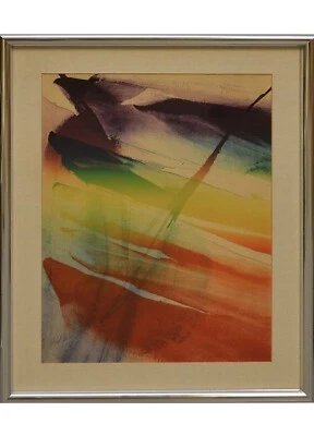 Lápiz Paul Jenkins Litografía Original Enmarcada Firmado a Mano, Fechado y Numerado  Foto 1 de 4