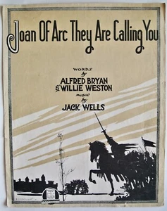 Juana de Arco Te Llaman Partituras 1917 Gran Formato Barbelle - Imagen 1 de 1