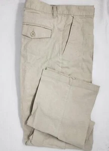 LCW Nuevo Pantalón Informal de Algodón de Lino $60 para Hombre, Solapa Trasera Pkt, 1 Plisado, Beige 34 L33 - Imagen 1 de 1