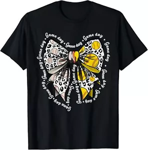 Coquette Bow Game Day Baseball Softball Heart Love Mom Life T-Shirt Hoodie - Picture 1 of 14
